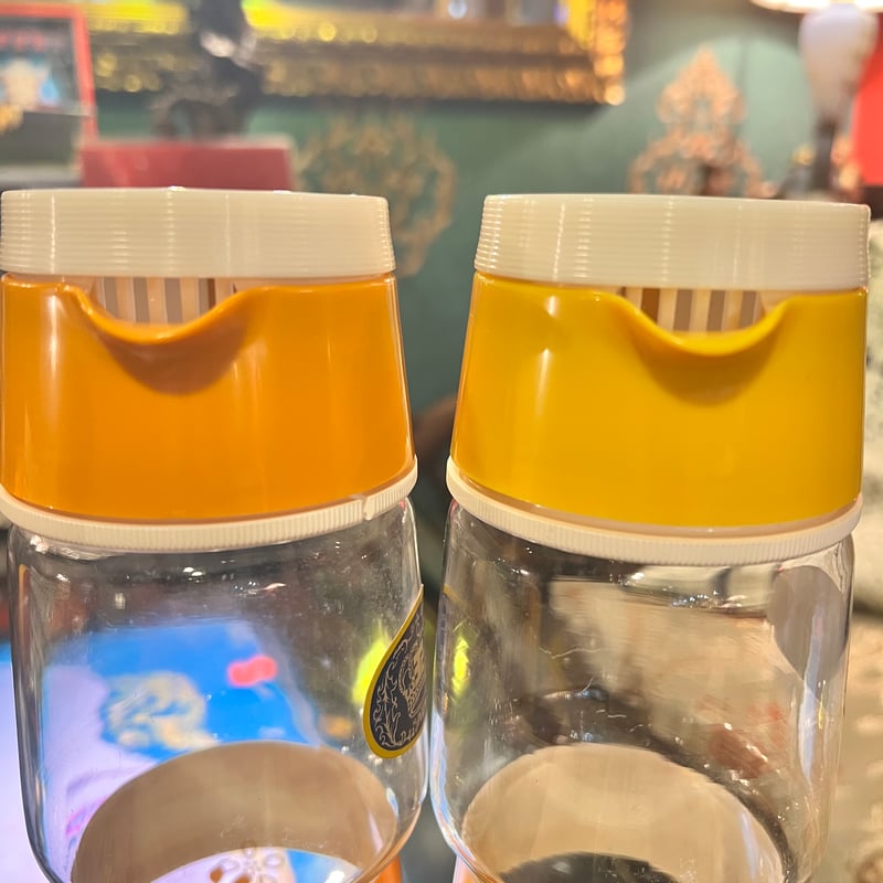 昭和レトロ】花柄フリーザーポット2本セット | アンティーク家具と喫茶