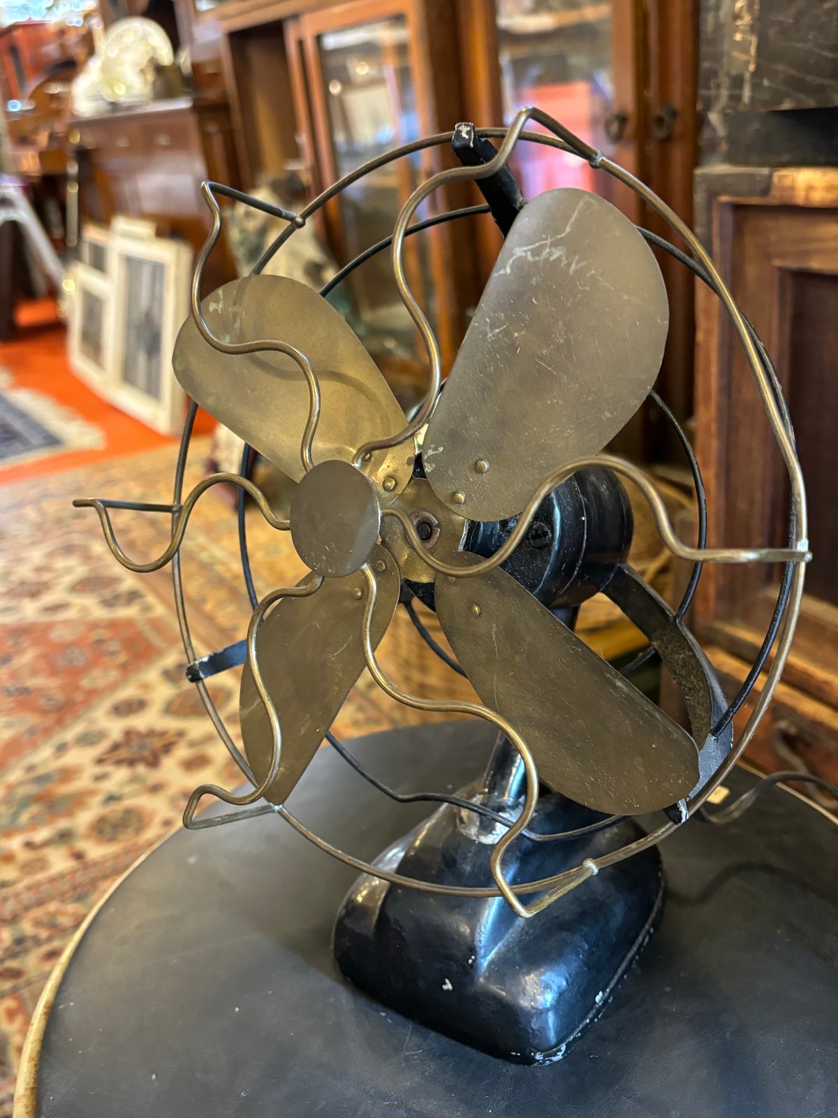 アメリカンヴィンテージ アンティーク 真鍮羽 扇風機 インテリア用