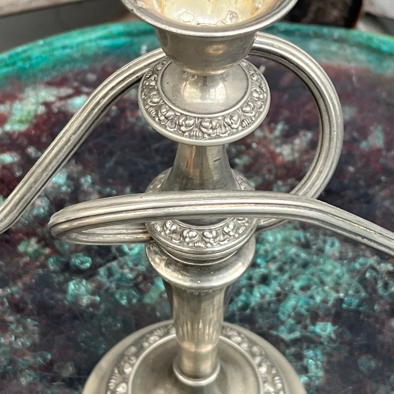 アンティークキャンドルスタンド アンティーク調のおしゃれな雑貨、真鍮製のキャンドルスタンド(n12-424