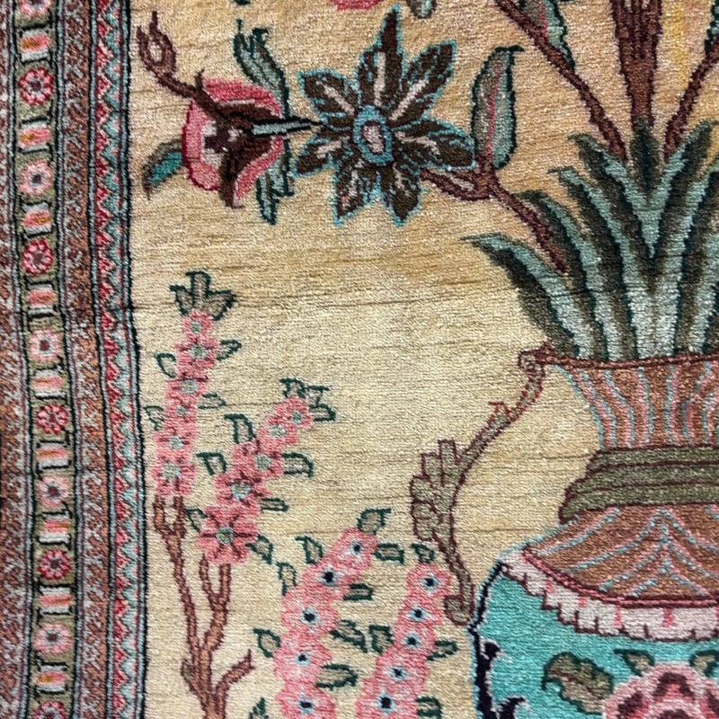 イラン産 高級ペルシャ絨毯 タペストリー シルク製 イラン産 高級ペルシャ絨毯 タペストリー シルク製