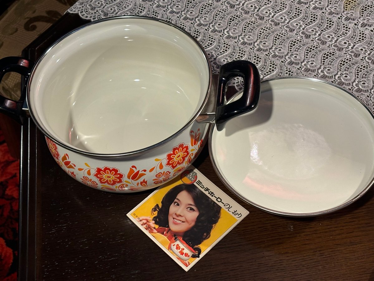 昭和レトロ ホーロー鍋セット 箱付き | アンティーク家具と喫茶