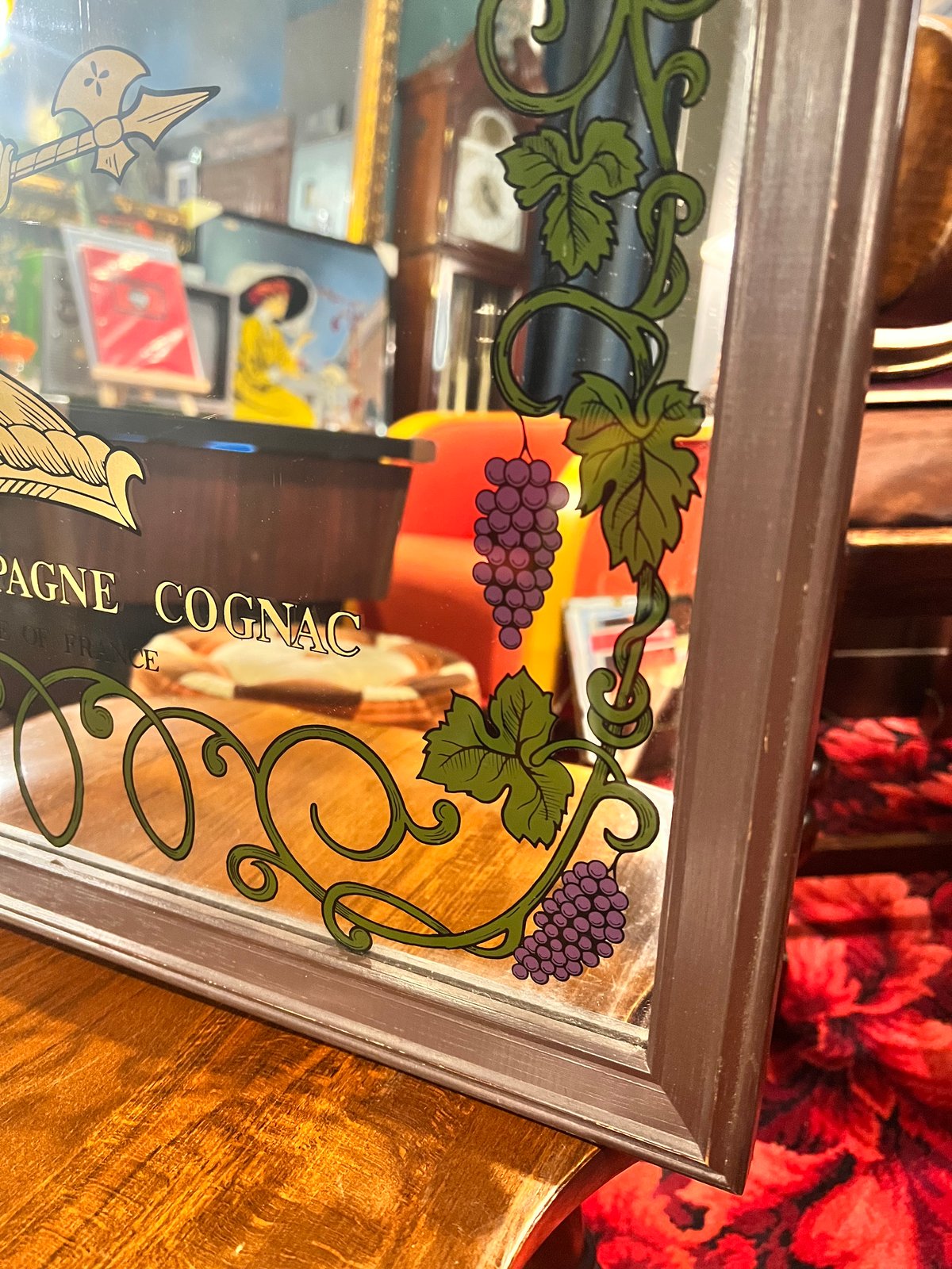 非売品　ヴィンテージ　ヘネシー Hennessy VSOP パブミラー　レトロ Hennessy VSOP (ヘネシー)ヴィンテージパブミラー | アンティーク家具