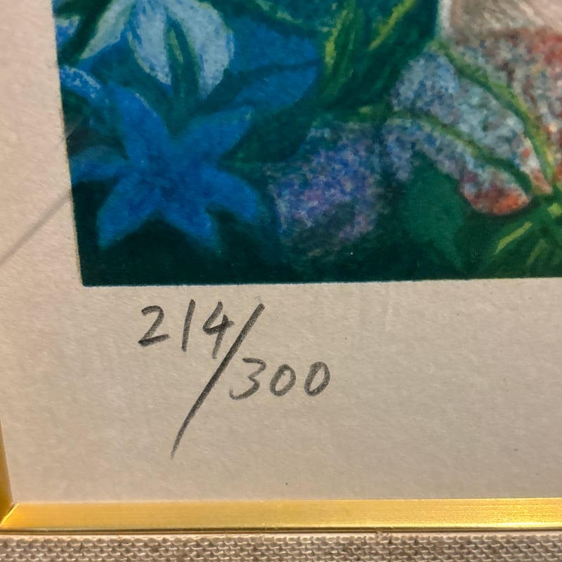 柳井伊都岐 「まなざし」 リトグラフ | アンティーク家具と喫茶