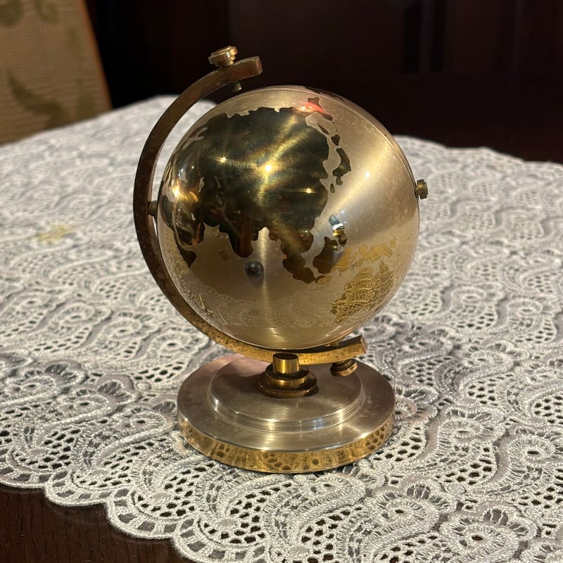 ゴールド地球儀型置時計 ジャンク] WINDMILL ウインドミル 地球儀型置時計 時計 アンティーク
