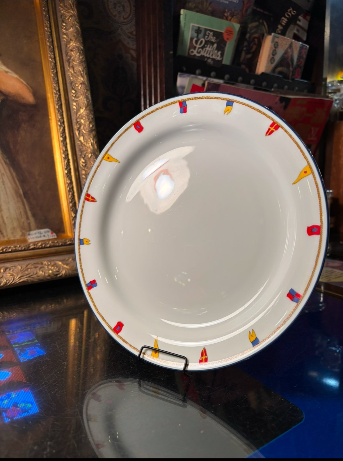 リチャードジノリ　クリッパー　キャンドルスタンド　9cmミニ皿×6枚　美品　レア Richard Ginori リチャードジノリ 1735 国旗柄クリッパープレート