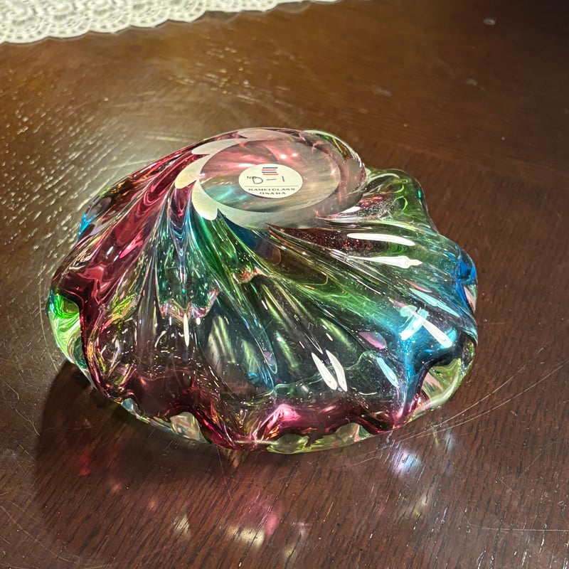 花瓶 灰皿 工芸品 セット カメイグラス KAMEI GLASS 花瓶&灰皿セット 箱付き