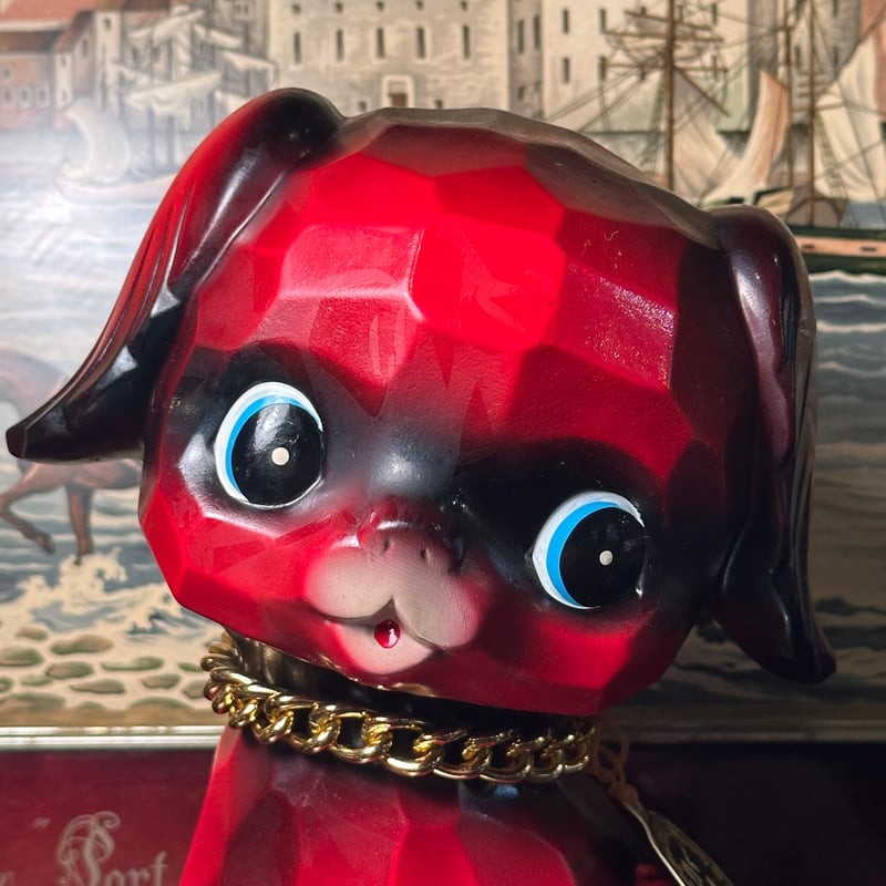 陶器製 レトロ 犬の貯金箱 | アンティーク家具と喫茶キャバレーの