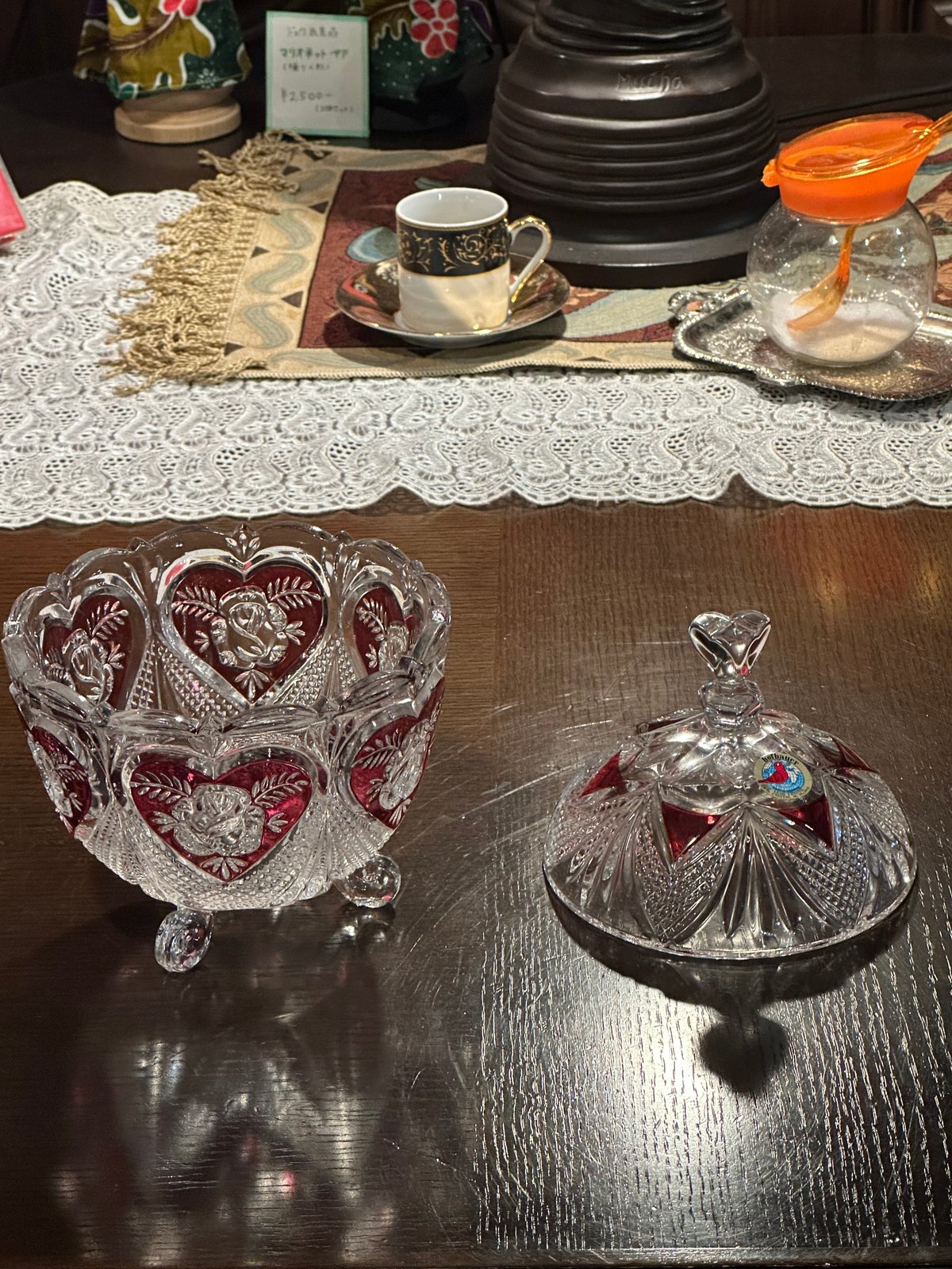 ホフバウアー（HOFBAUER) クリスタルキャンディポットドイツ製