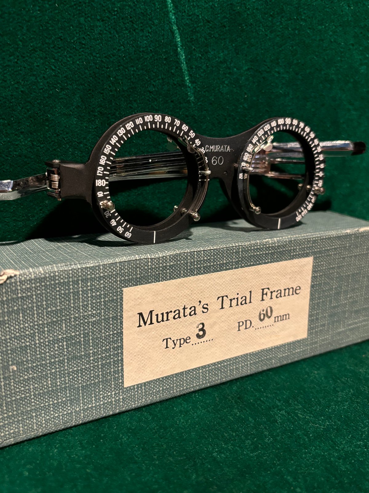 視力測定眼鏡 murata's trial frame type3 pd.60mm フレームの