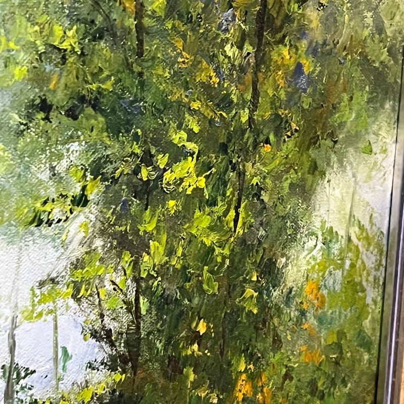 アンティーク高級額縁の油絵 風景画 古民家 | アンティーク家具と喫茶