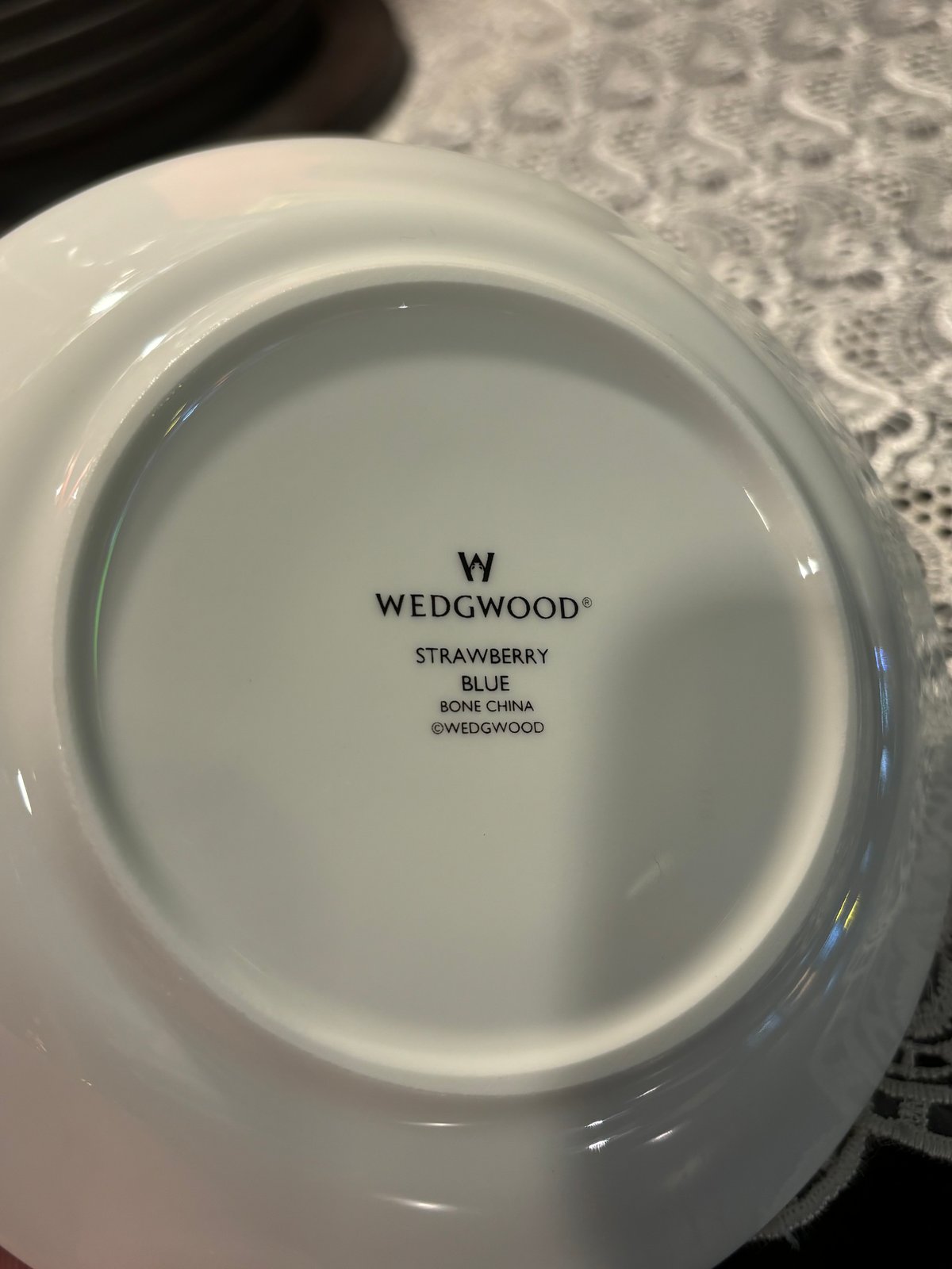WEDGWOOD ストロベリーブルー カップ&ソーサ 2客セット 箱付き