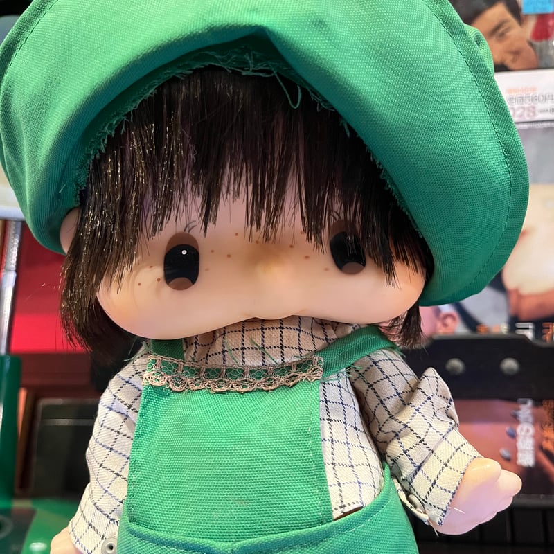 昭和レトロ MON モンアミ ピクルスドール 30cm 帽子 女の子　人形 ソフビ 日本製 JAPAN コレクション 昭和レトロ】モンアミ ソフビ人形 | アンティーク家具と喫茶キャバレー