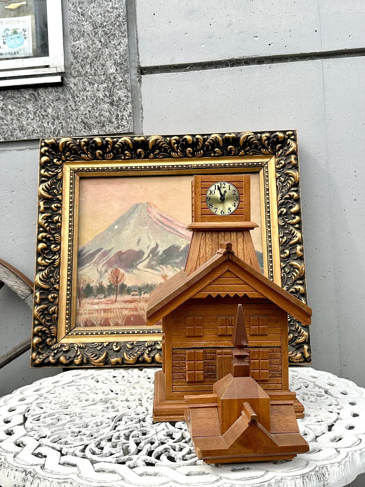 木製時計台の小抽斗 小引き出し 収納箱 (札幌時計台) | アンティーク