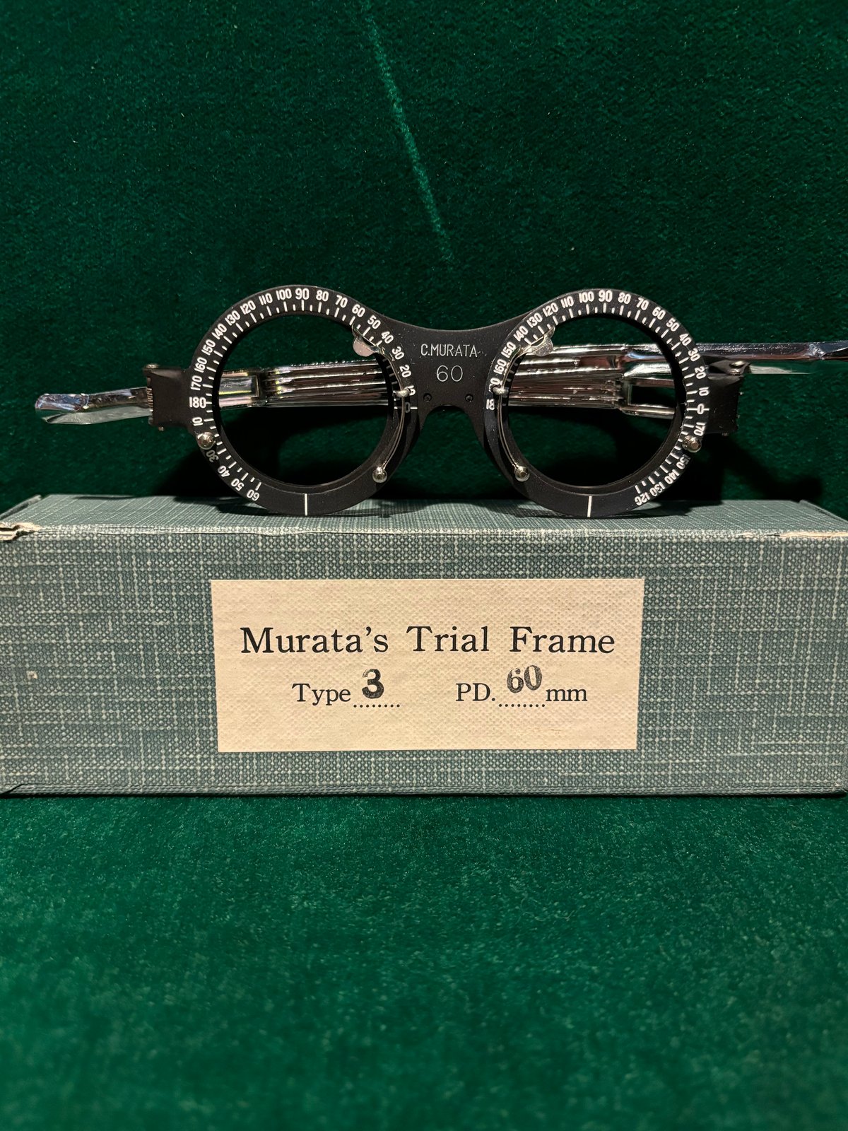 C.MURATA 視力検査用眼鏡 各サイズ 視力測定眼鏡 murata's trial frame type3 pd.60mm フレームの