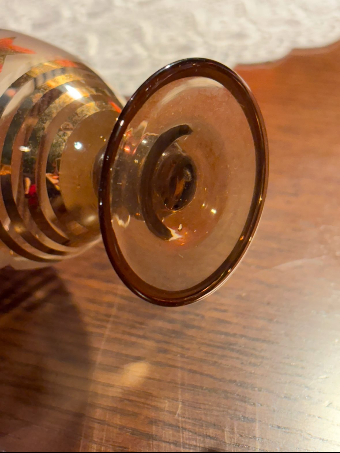 ボヘミアグラスセット 星柄のデキャンタ&ミニグラス5個セット