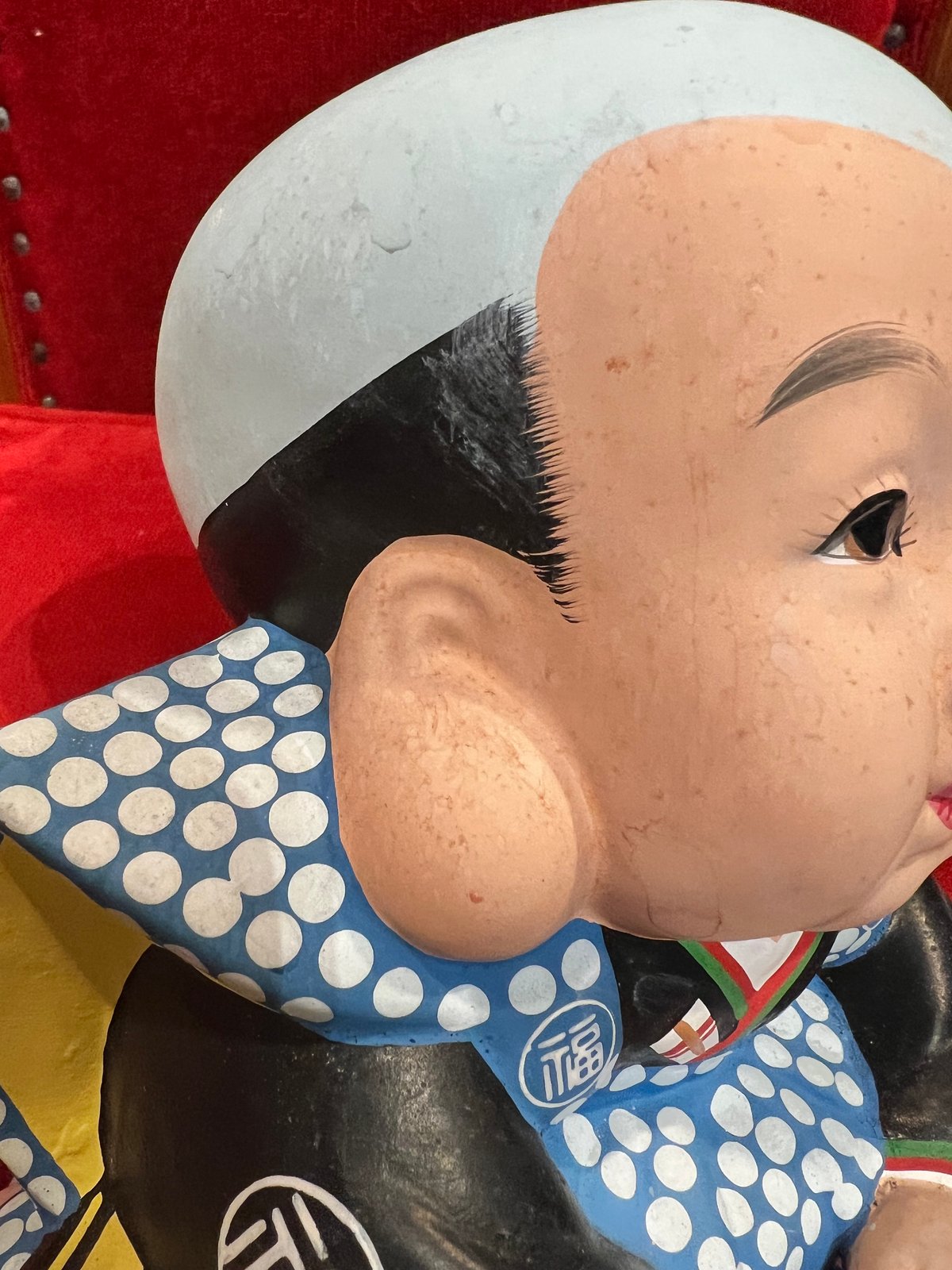 陶器製 福助人形 | アンティーク家具と喫茶キャバレーのネットショップ
