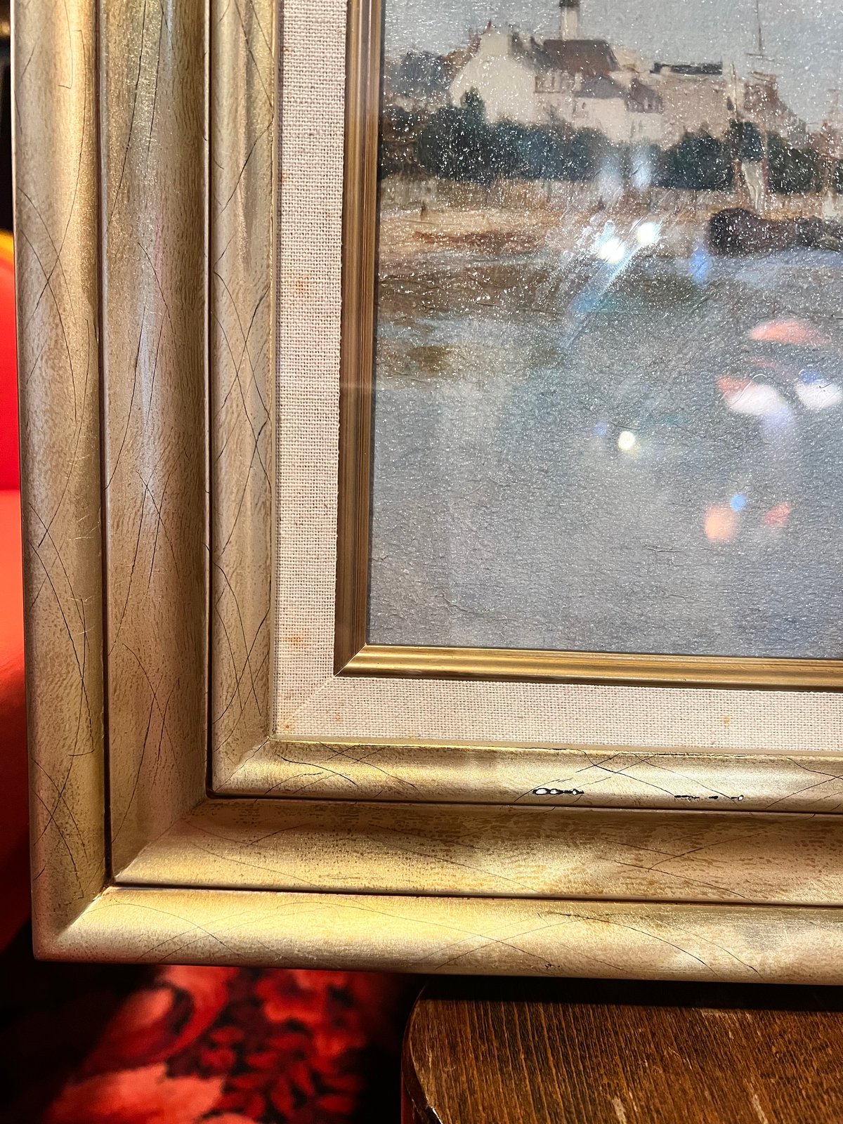 ベルト•モリゾ「ロリアンの港」複製画 | アンティーク家具と喫茶