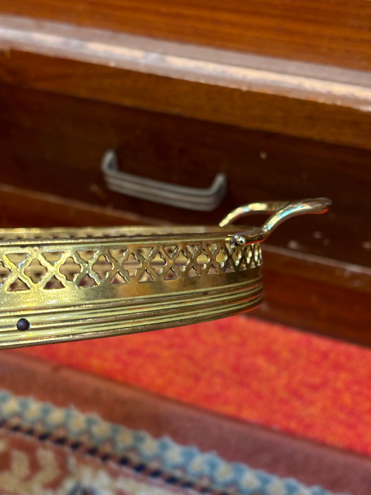 イタリア製 アンティーク象嵌トレイ | アンティーク家具と喫茶