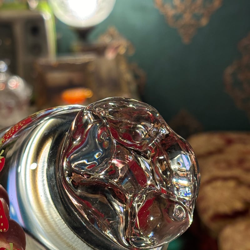 昭和レトロ 東洋佐々木ガラス イチゴ柄デザート グラス スプーン5脚