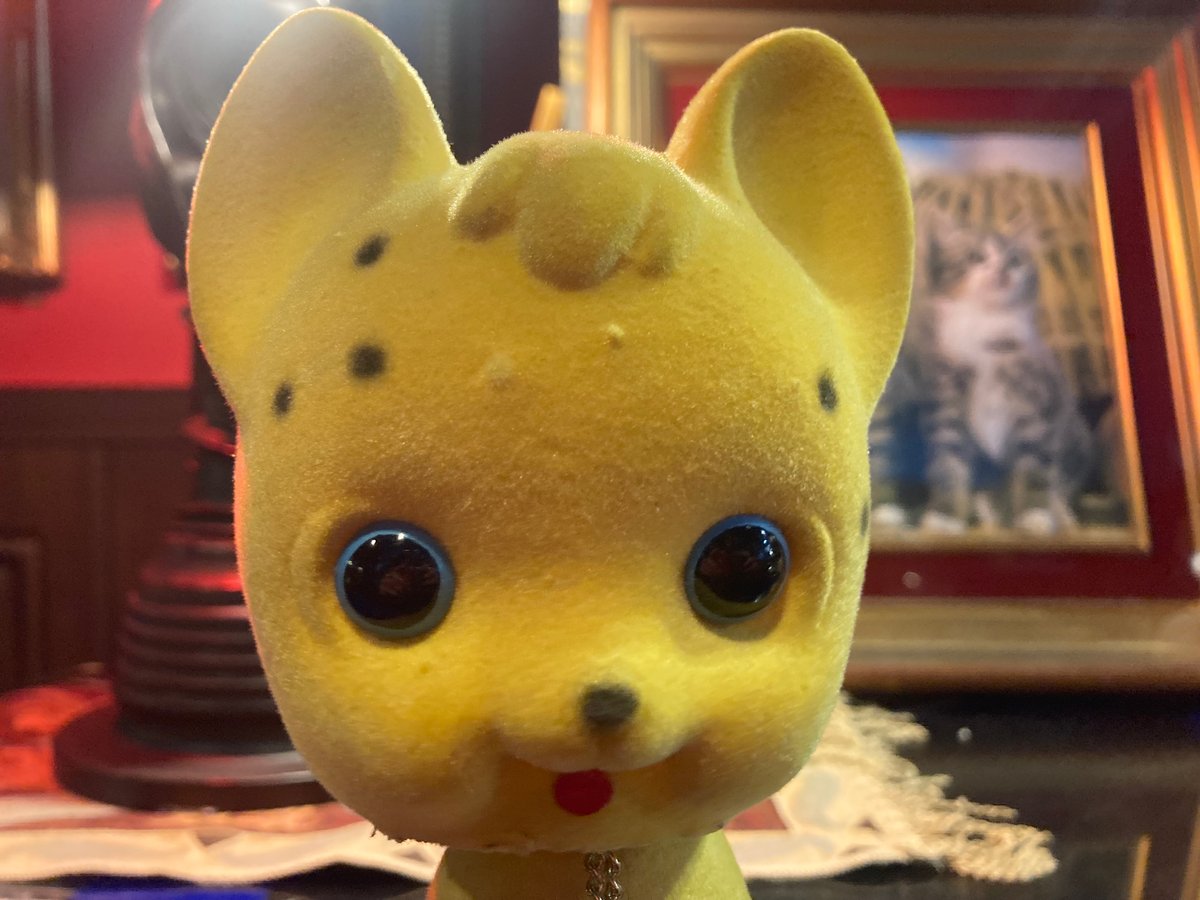 昭和レトロ首振り猫ちゃん貯金箱 | アンティーク家具と喫茶キャバレー