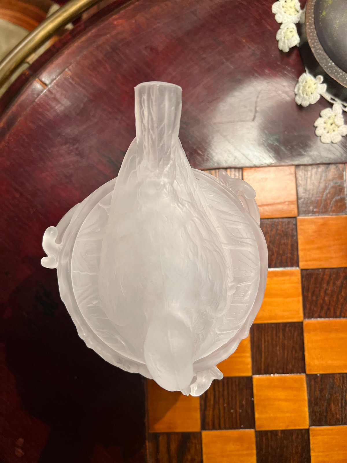 硝子小物入れ「鳥」 硝子小物入れ「鳥」 ガラス細工 シマエナガ小物入れ ミニチュア 雑貨