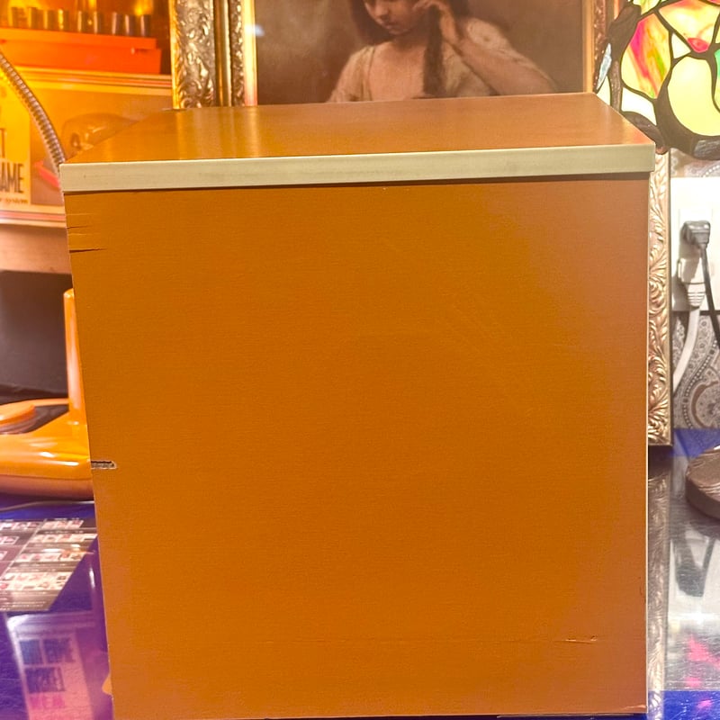 【最終値下げ】◆オレンジの3段シェルフ/昭和レトロ ヴィンテージ 未使用 昭和レトロ カラーボックス オレンジ レトロポップ