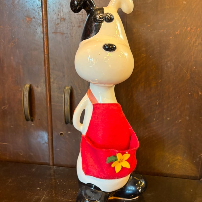 昭和レトロ】わんちゃんの陶器靴べら置き | アンティーク家具と喫茶