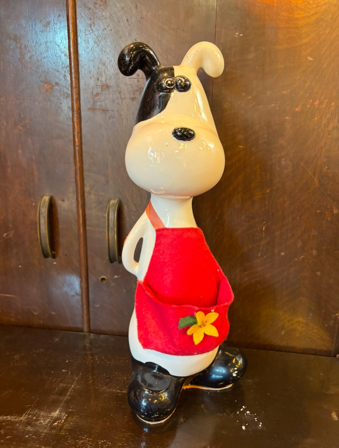 昭和レトロ】わんちゃんの陶器靴べら置き | アンティーク家具と喫茶