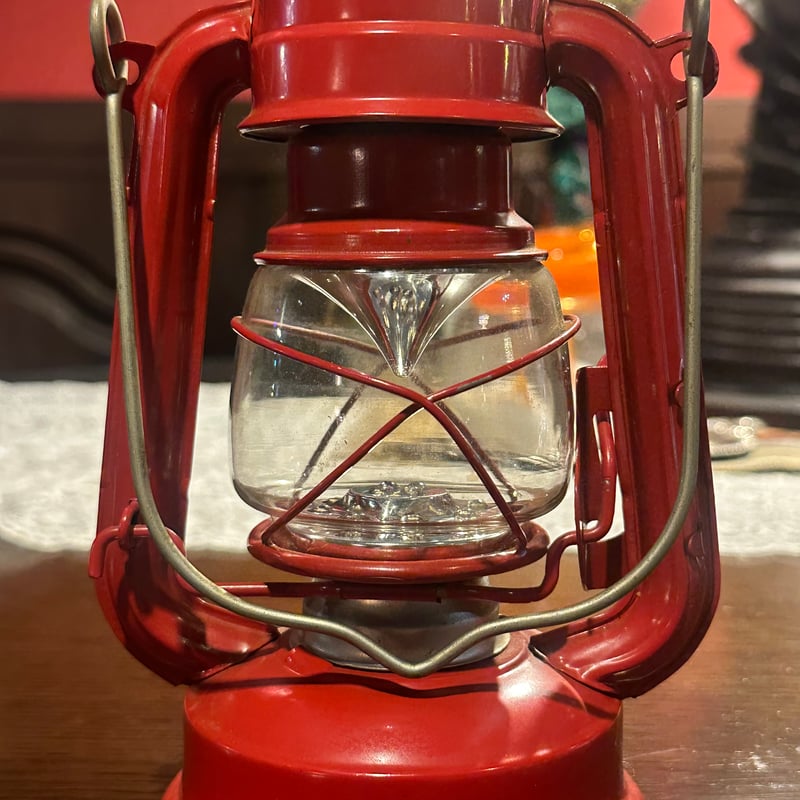レトロ 電池式ランタン レッド | アンティーク家具と喫茶キャバレーの