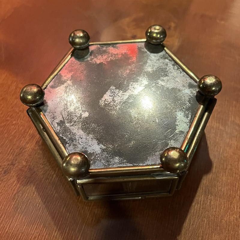 処分価格　アンティーク　小物入れ付きミラー　古時計リメイク 処分価格 アンティーク 小物入れ付きミラー 古時計リメイク