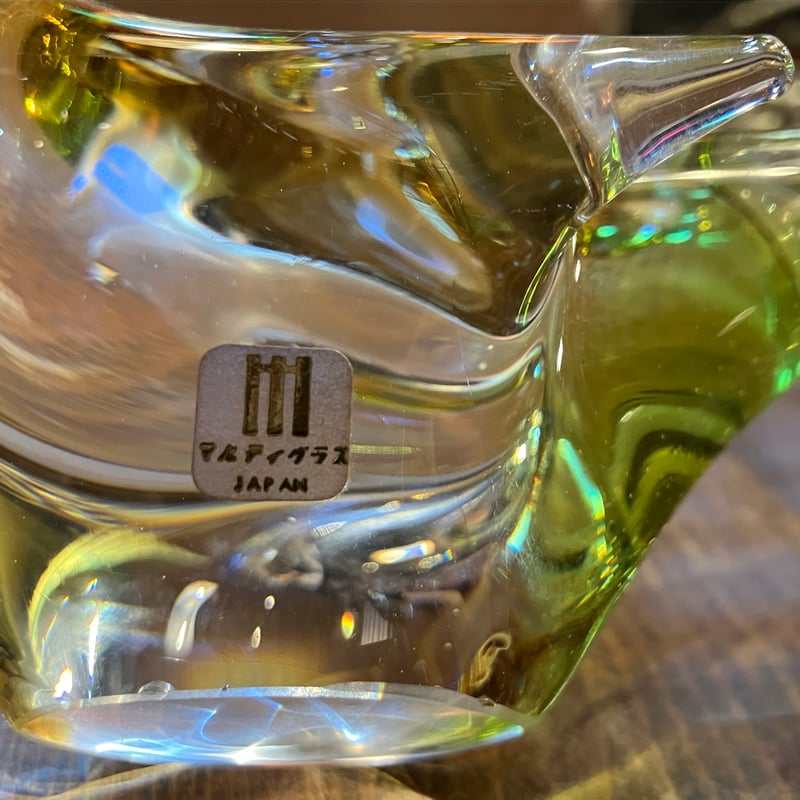 Multi Glass／マルティグラス　小鳥ペア ガラス置物 ミラー台付 Multi Glass／マルティグラス 小鳥ペア ガラス置物 ミラー台付 Multi