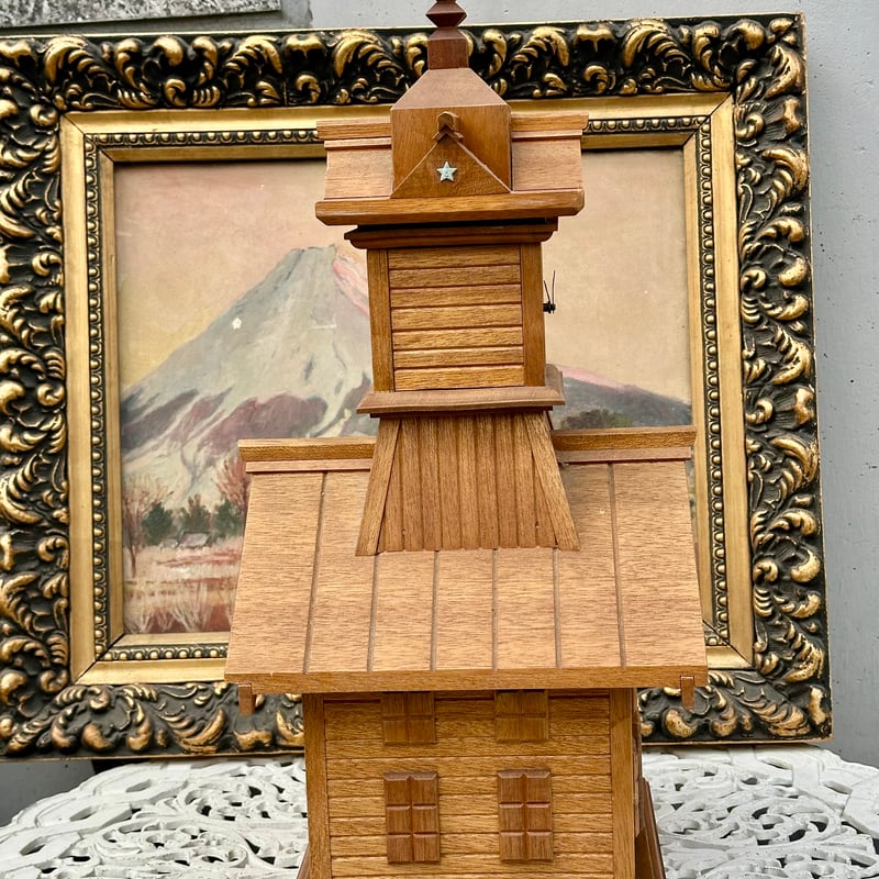 木製時計台の小抽斗 小引き出し 収納箱 (札幌時計台) | アンティーク