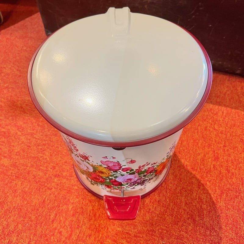 ○ママポット レトロ花柄ゴミ箱 デットストック品 箱有り