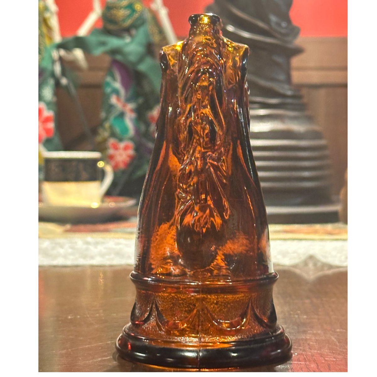 アンバーガラス チェス ナイト 貯金箱 | アンティーク家具と喫茶