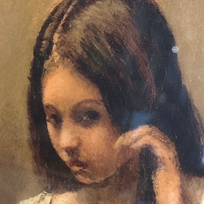 カミーユ・コロー、「FILLETTE PENSIVE」、海外版超希少レゾネ カミーユ・コロー、「FILLETTE PENSIVE」、海外版超希少レゾネ