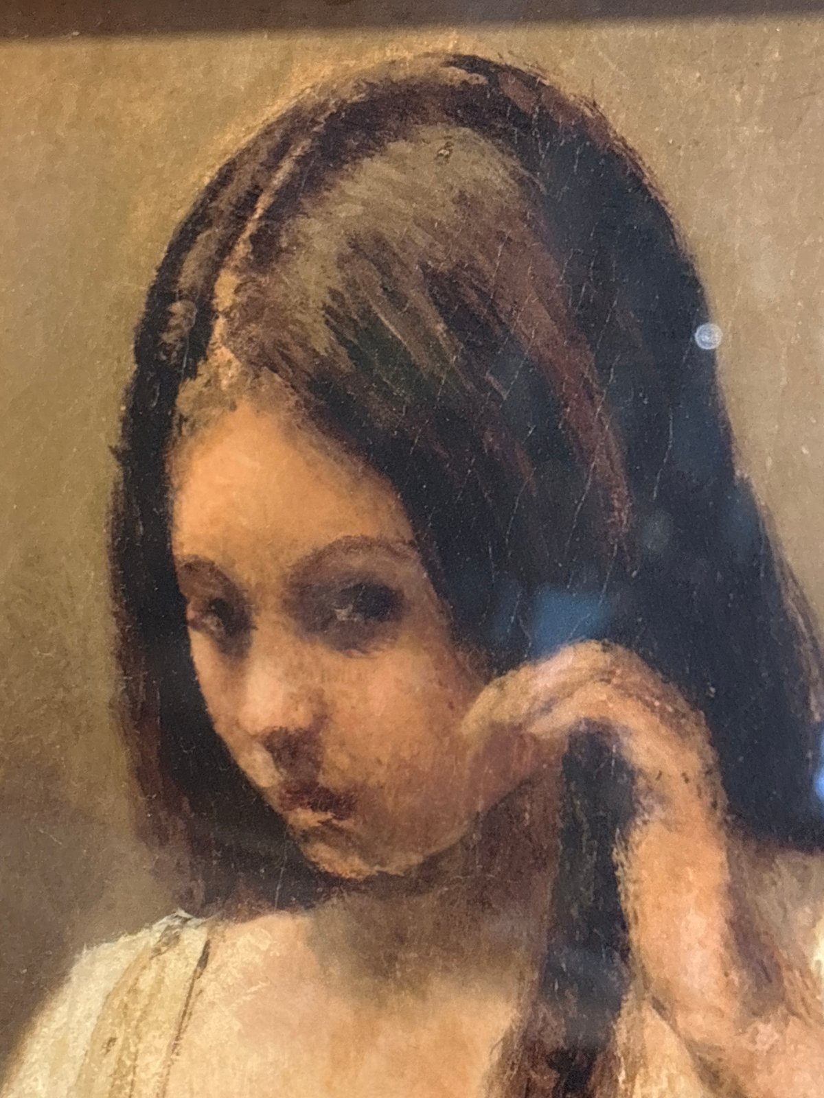 カミーユ・コロー、読書する少女、希少な画集より、状態良好、新品高級額 カミーユ・コロー、読書する少女、希少な画集より、状態良好