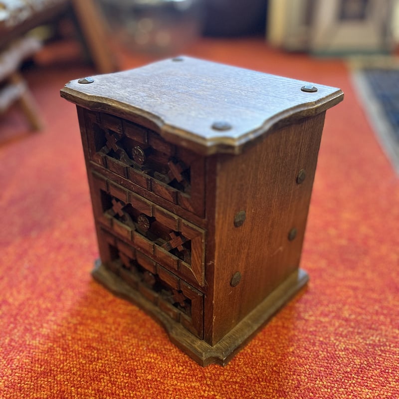 木製 三段小物入れ 小引き出し 小箪笥 | アンティーク家具と喫茶