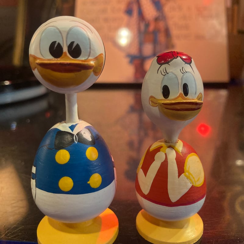 ディズニー ドナルドダック一家 木製こけし 6点セット | アンティーク