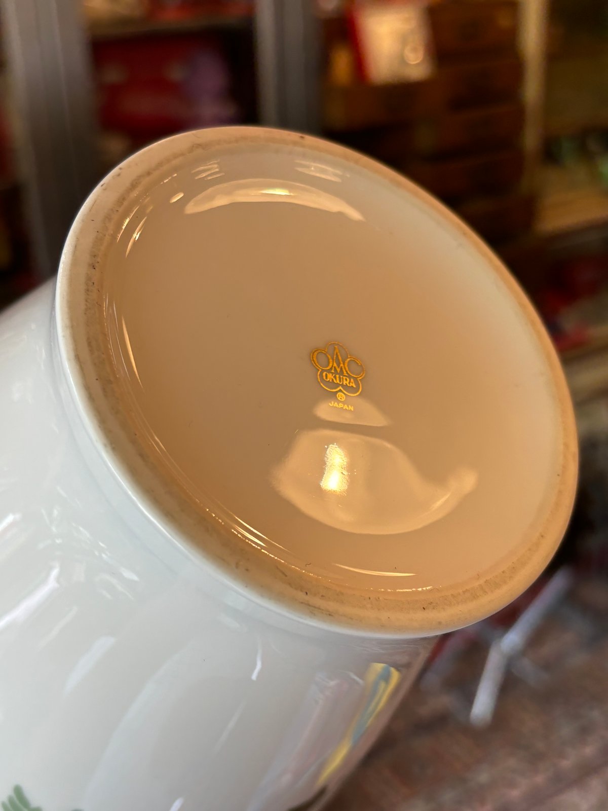 大倉陶園 OKURA ネムノキ 花瓶 | アンティーク家具と喫茶キャバレーの