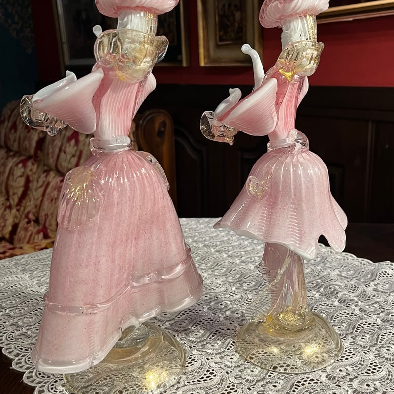 ムラーノガラス（ヴェネチアンガラス） 2体ペアセット