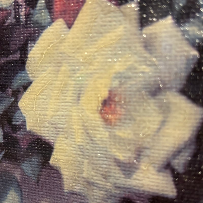アンティーク 薔薇の絵画 木製ゴールド額縁【⑦085m】 薔薇の絵画 高級額縁 | アンティーク家具と喫茶キャバレーの