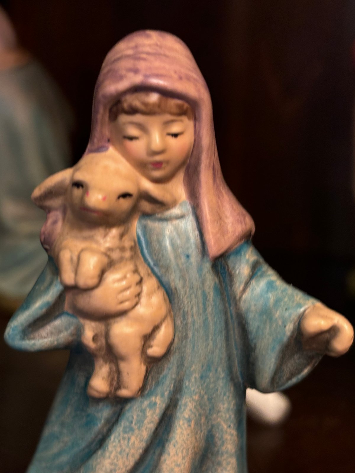 ち*た様 【アンティーク】　キリスト　クリスマス　サントン人形　陶器　キリスト誕 クリスマスのサントン人形 : パリときどきバブー from Paris France