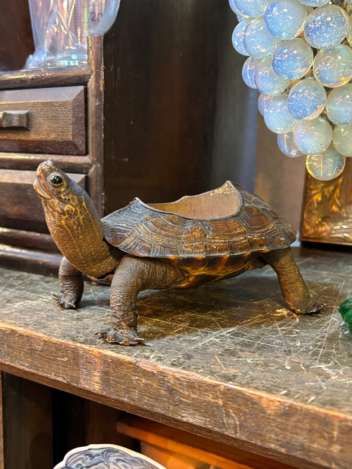 亀の灰皿 亀の骨董品 亀の置物