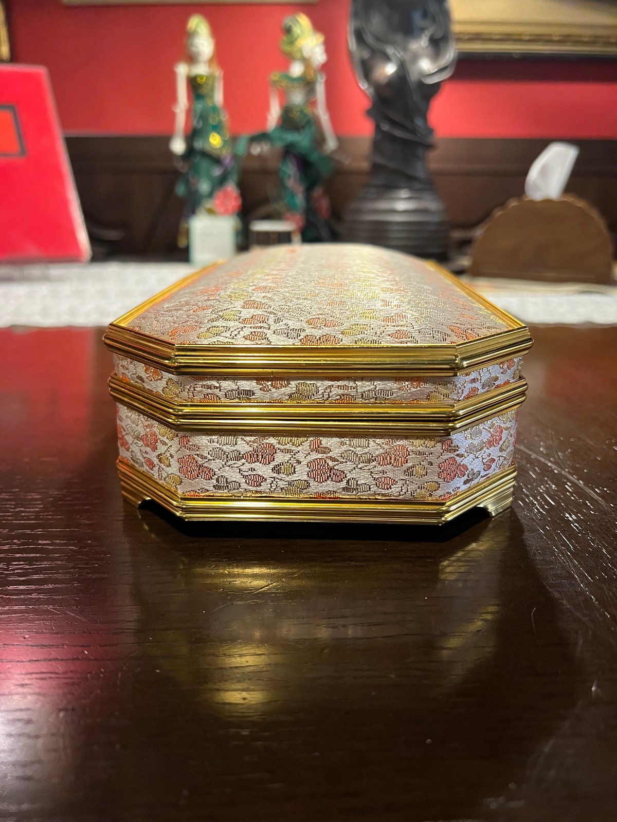 レトロな小花柄のジュエリーボックス | アンティーク家具と喫茶