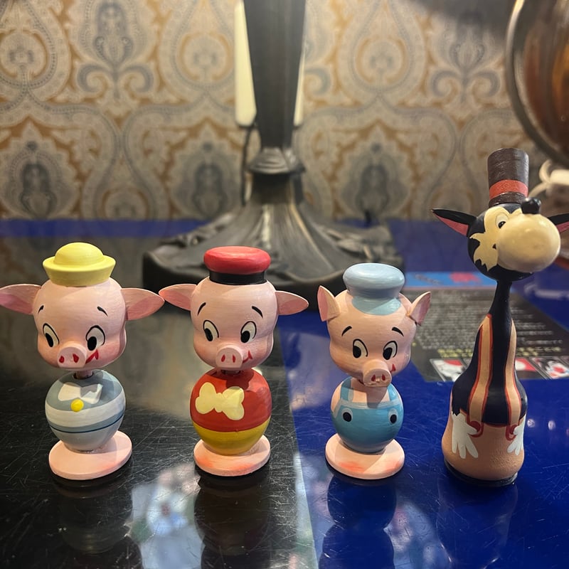 レトロ★ 三匹の子ぶた 陶器 オルゴール ディズニー レトロ☆ 三匹の子ぶた 陶器 オルゴール ディズニー レトロな