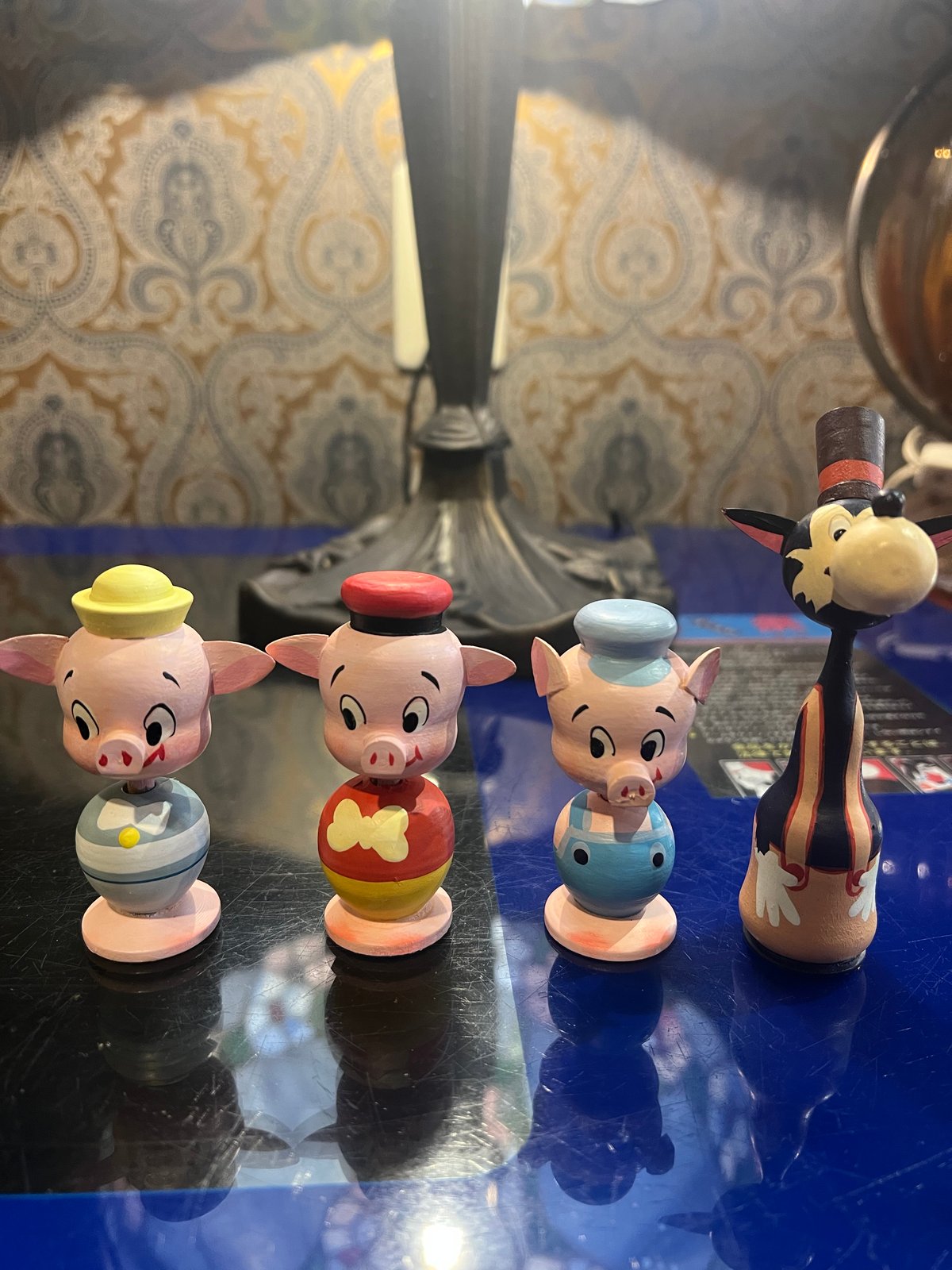 ディズニー3匹のこぶた まんがこけし4体セット（箱あり