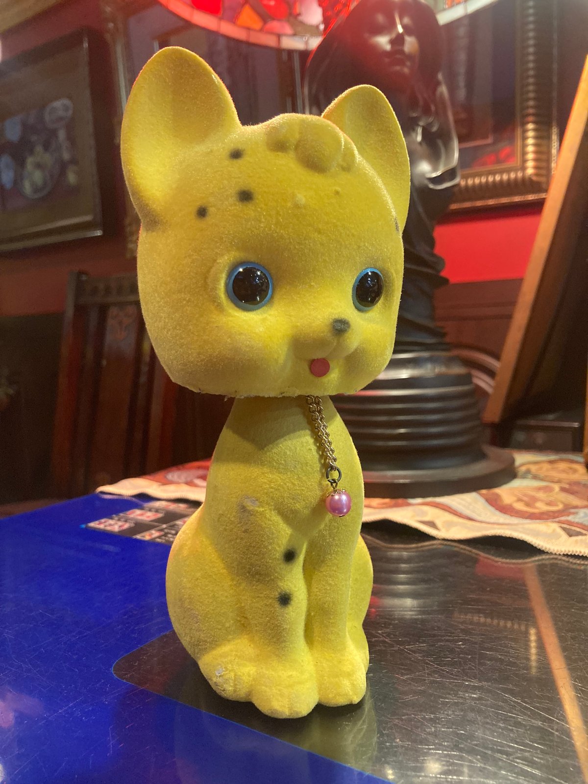 昭和レトロ首振り猫ちゃん貯金箱 | アンティーク家具と喫茶キャバレー