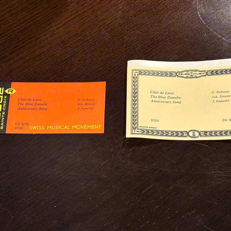 イタリア製 リュージュ 72弁 象嵌 ピアノオルゴール(Reuge