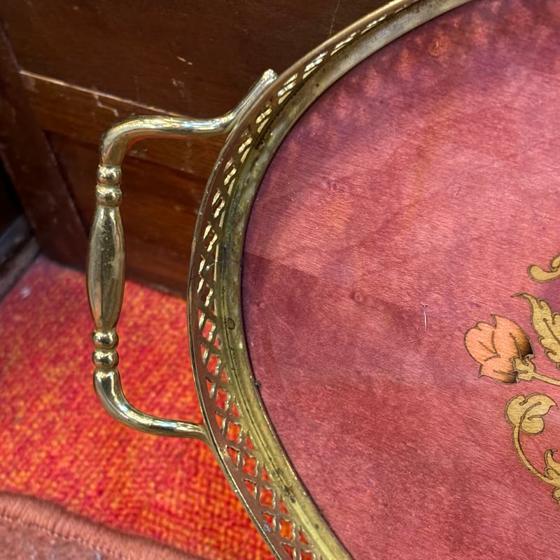 イタリア製 アンティーク象嵌トレイ | アンティーク家具と喫茶