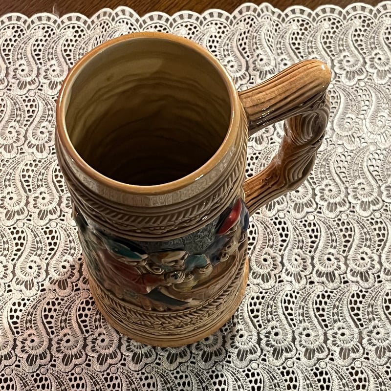 【美品】ドイツ　ビールジョッキ　置物　インテリア　工芸品　美術品　A3339 Amazon.co.jp: DeutschlandドイツPainted City風景Leドイツ